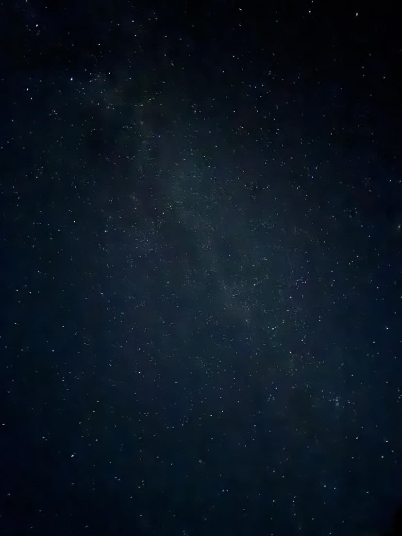 Starry night sky over the desert horizon