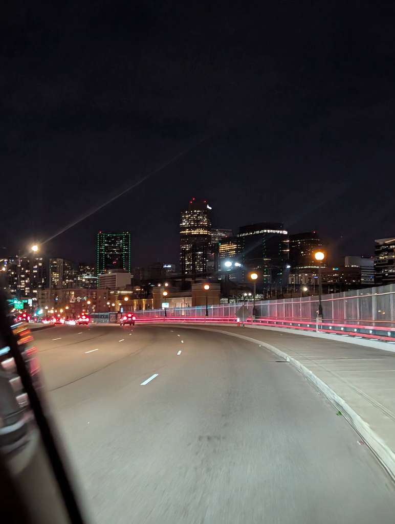 City skyline at night