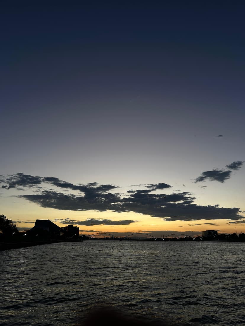 Downtown streets at dusk
