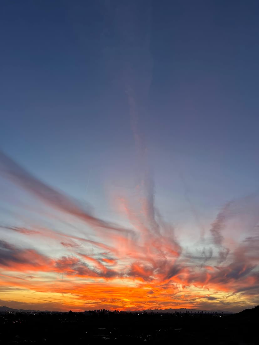 Golden sunset over city