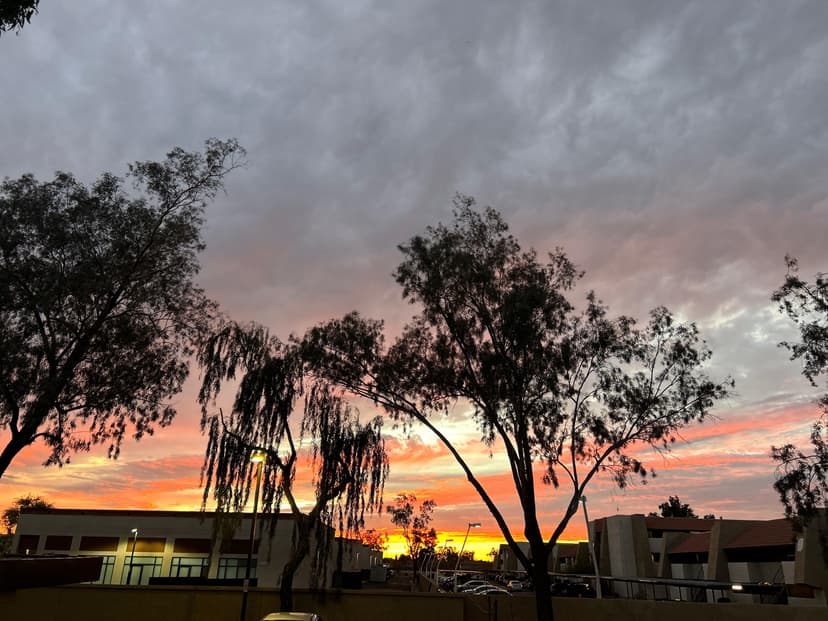 Cloud-lit horizon after rain
